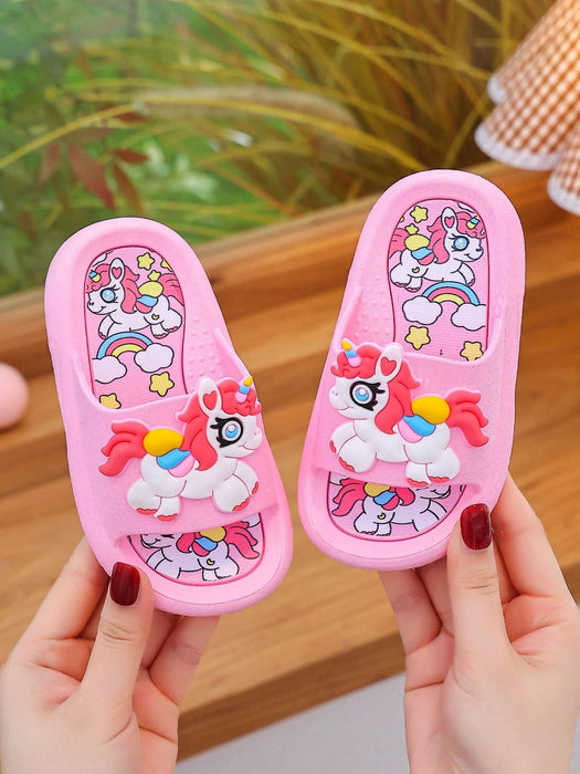 Shein Zapatillas de unicornio con dibujos animados de moda para niñas - Quierox - Tienda Online