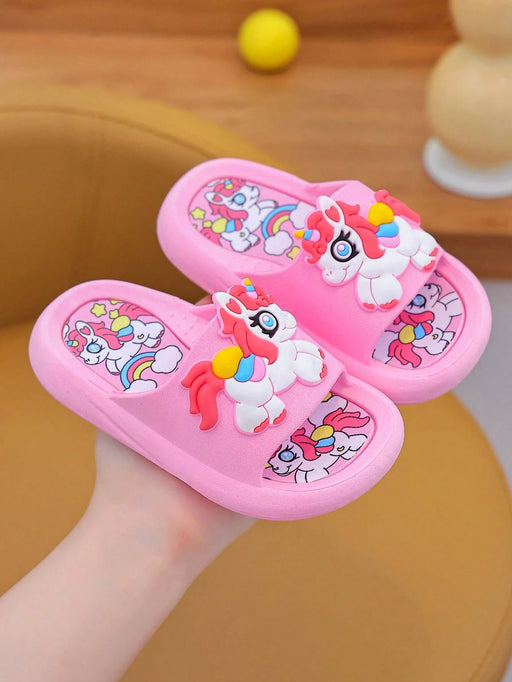 Shein Zapatillas de unicornio con dibujos animados de moda para niñas - Quierox - Tienda Online