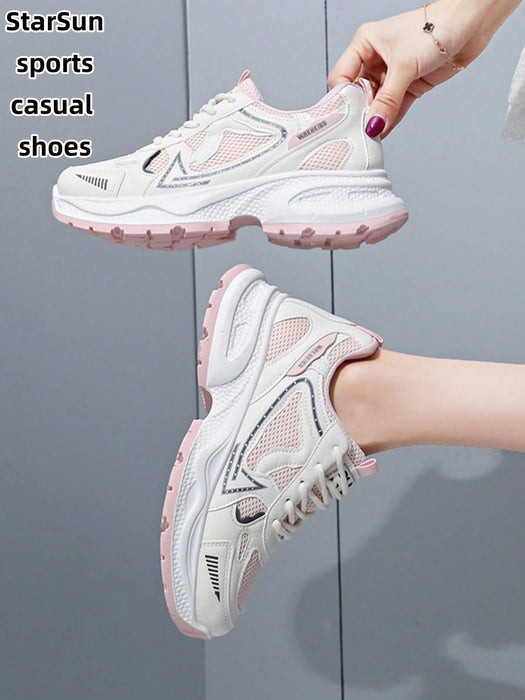 Shein Zapatillas deportivas casuales para mujer con malla transpirable y plataforma con cuña - Quierox - Tienda Online