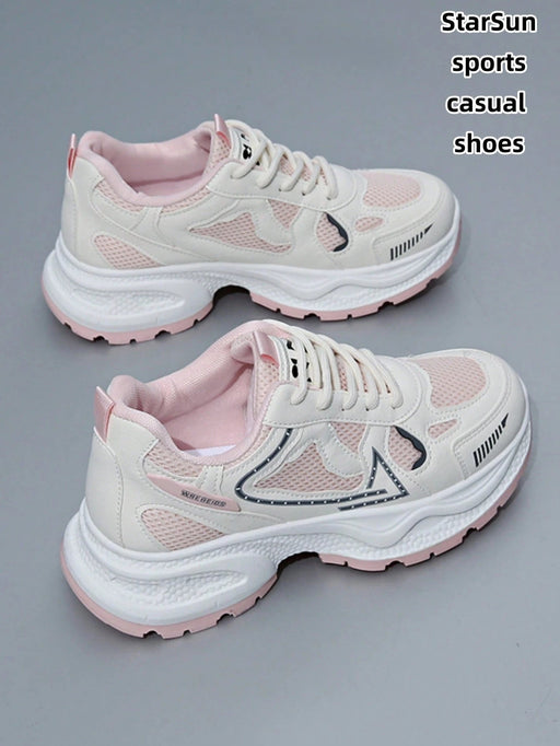 Shein Zapatillas deportivas casuales para mujer con malla transpirable y plataforma con cuña - Quierox - Tienda Online