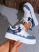 Shein Zapatillas deportivas casuales para mujer, zapatillas de lona con cordones y suela gruesa - Quierox - Tienda Online