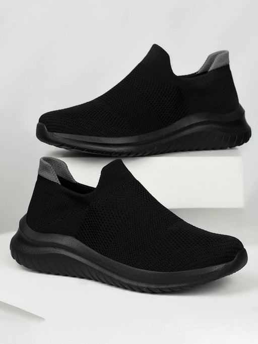 SHEIN Zapatillas deportivas cómodas para mujer, de talla grande, transpirables, de punto - Quierox - Tienda Online