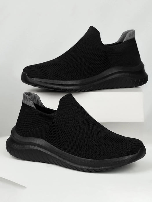 SHEIN Zapatillas deportivas cómodas para mujer, de talla grande, transpirables, de punto - Quierox - Tienda Online