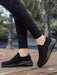 SHEIN Zapatillas deportivas cómodas para mujer, de talla grande, transpirables, de punto - Quierox - Tienda Online
