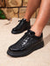 SHEIN Zapatillas deportivas de cordones negras con diamantes - Quierox - Tienda Online