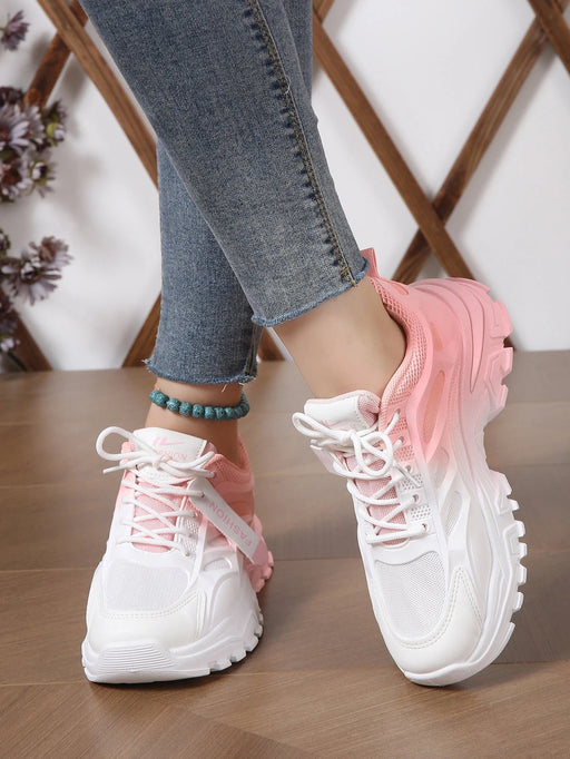 SHEIN Zapatillas deportivas gruesas con efecto degradado para mujer - Quierox - Tienda Online