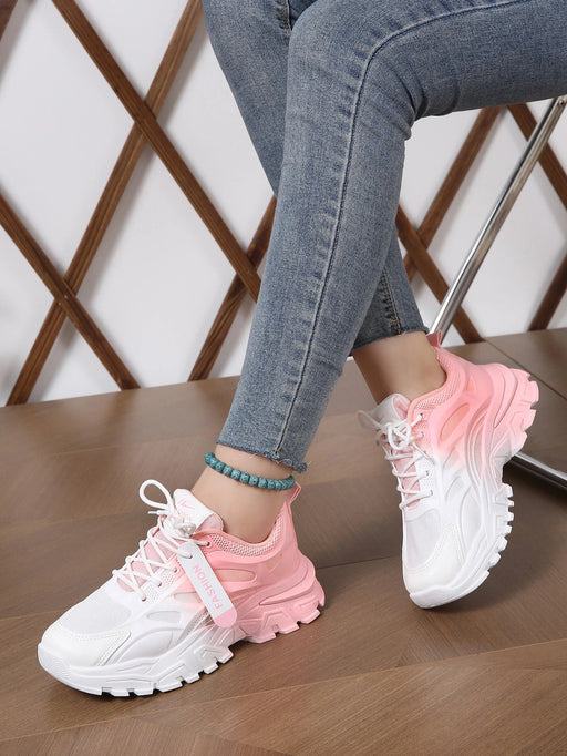 SHEIN Zapatillas deportivas gruesas con efecto degradado para mujer - Quierox - Tienda Online