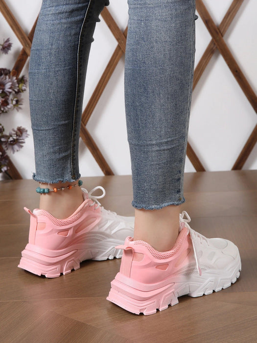 SHEIN Zapatillas deportivas gruesas con efecto degradado para mujer - Quierox - Tienda Online