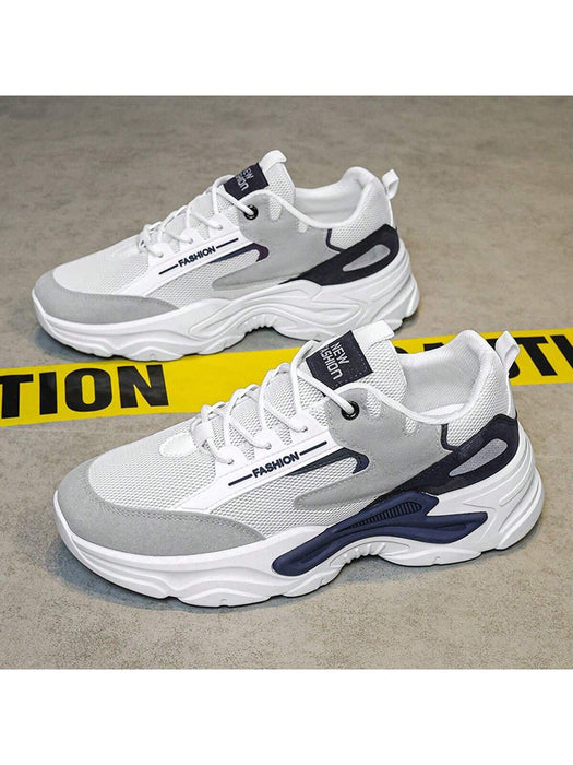 SHEIN Zapatillas deportivas gruesas y transpirables de malla para hombre - Quierox - Tienda Online