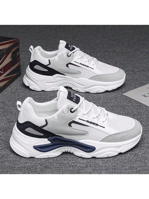 SHEIN Zapatillas deportivas gruesas y transpirables de malla para hombre - Quierox - Tienda Online