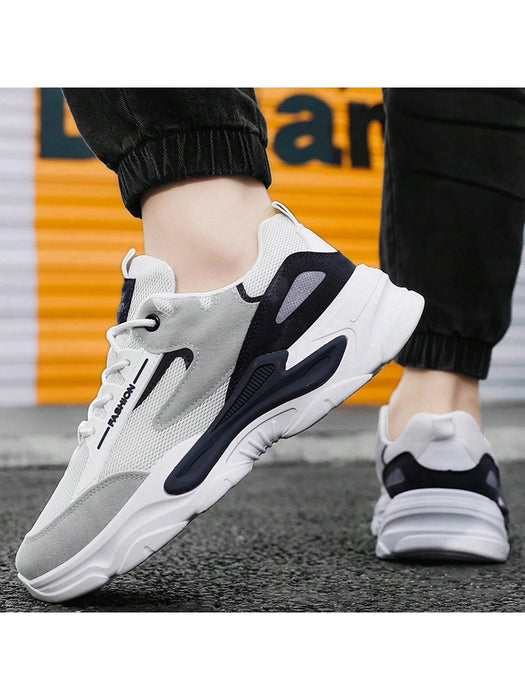 SHEIN Zapatillas deportivas gruesas y transpirables de malla para hombre - Quierox - Tienda Online