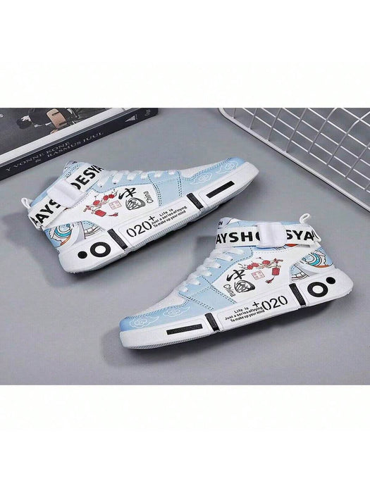 Shein Zapatillas deportivas informales para hombre, zapatillas de caña media con grafiti - Quierox - Tienda Online