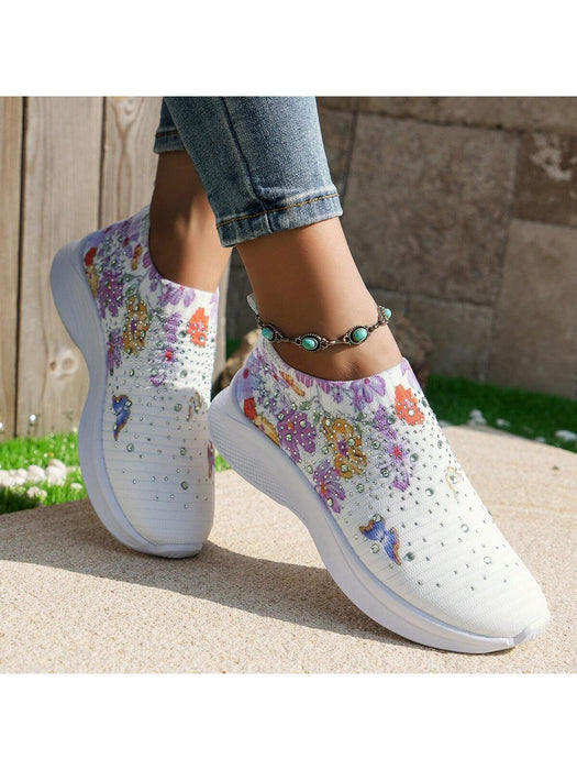 Shein Zapatillas deportivas informales transpirables de punto para mujer - Quierox - Tienda Online