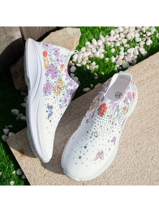 Shein Zapatillas deportivas informales transpirables de punto para mujer - Quierox - Tienda Online