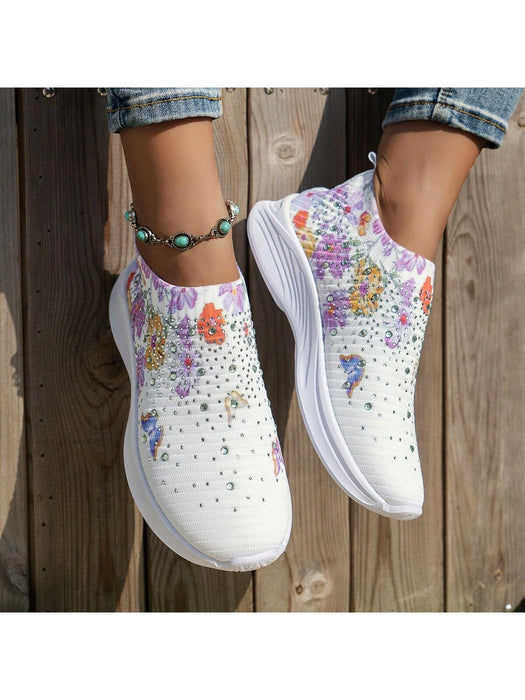 Shein Zapatillas deportivas informales transpirables de punto para mujer - Quierox - Tienda Online