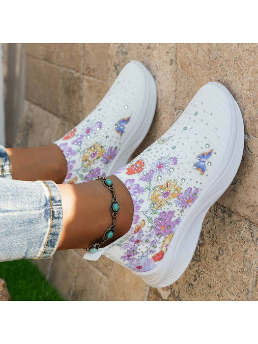 Shein Zapatillas deportivas informales transpirables de punto para mujer - Quierox - Tienda Online