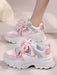 SHEIN Zapatillas deportivas rosa de plataforma para mujer - Quierox - Tienda Online