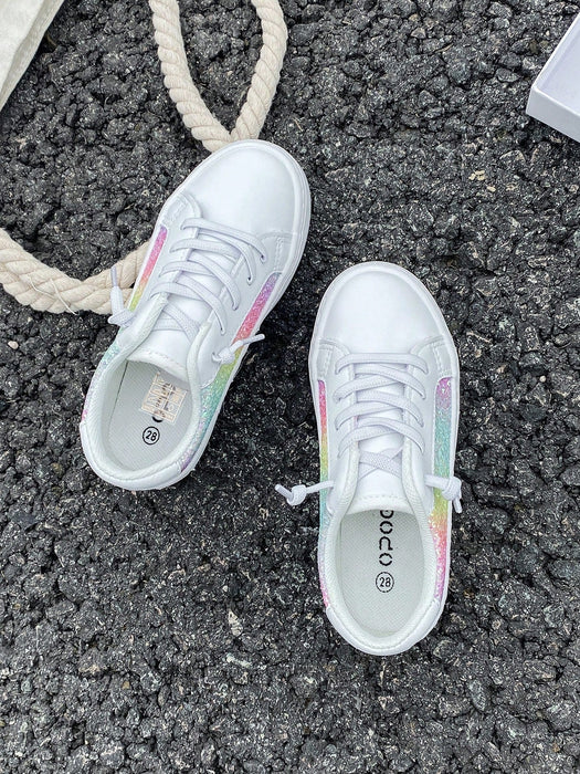 Shein Zapatos blancos deportivos para niñas con purpurina - Quierox - Tienda Online