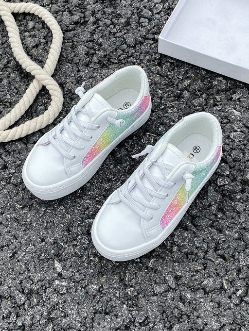 Shein Zapatos blancos deportivos para niñas con purpurina - Quierox - Tienda Online