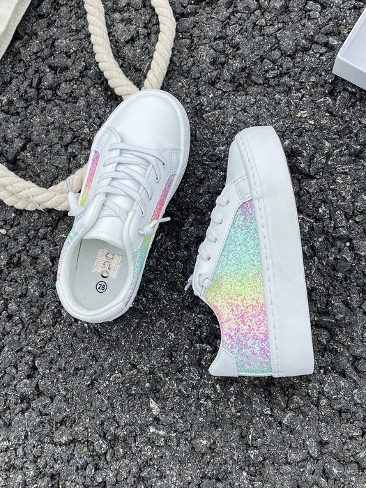 Shein Zapatos blancos deportivos para niñas con purpurina - Quierox - Tienda Online
