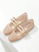 SHEIN Zapatos de ballet planos de malla para mujer, en color beige, con punta redonda - Quierox - Tienda Online