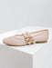 SHEIN Zapatos de ballet planos de malla para mujer, en color beige, con punta redonda - Quierox - Tienda Online