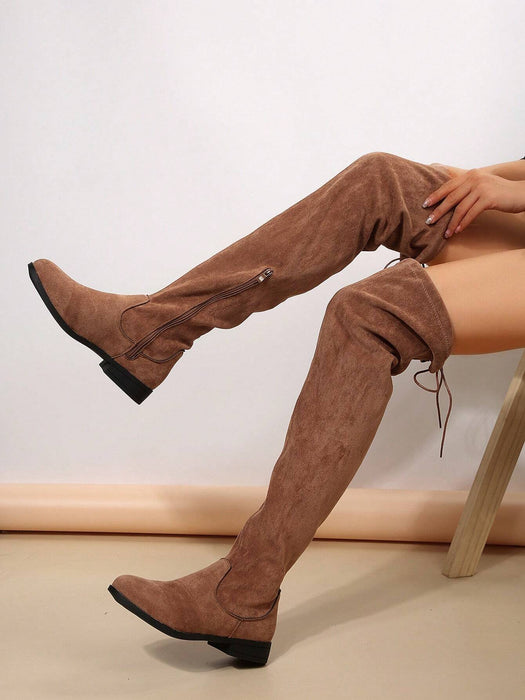 SHEIN zapatos de mujer para otoño/invierno 2025: botas altas con cremaller - Quierox - Tienda Online