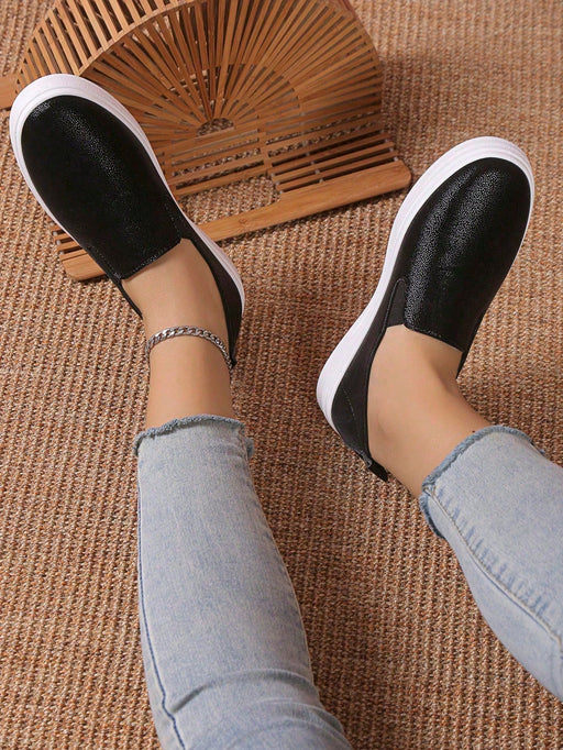 SHEIN Zapatos de Mujerslip on minimalista casual deportivo negro - Quierox - Tienda Online
