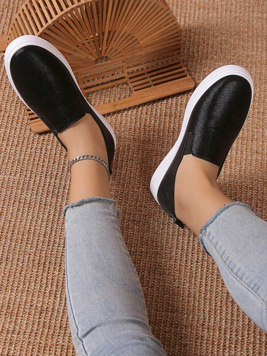 SHEIN Zapatos de Mujerslip on minimalista casual deportivo negro - Quierox - Tienda Online
