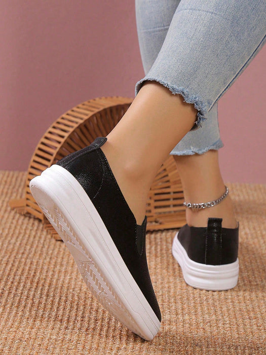 SHEIN Zapatos de Mujerslip on minimalista casual deportivo negro - Quierox - Tienda Online