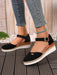 Shein Zapatos de paja tejida para mujer con correa de hebilla y plataforma - Quierox - Tienda Online
