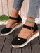 Shein Zapatos de paja tejida para mujer con correa de hebilla y plataforma - Quierox - Tienda Online