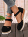 Shein Zapatos de paja tejida para mujer con correa de hebilla y plataforma - Quierox - Tienda Online