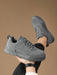 SHEIN Zapatos de skate de hombre de color gris sólido con cordones - Quierox - Tienda Online