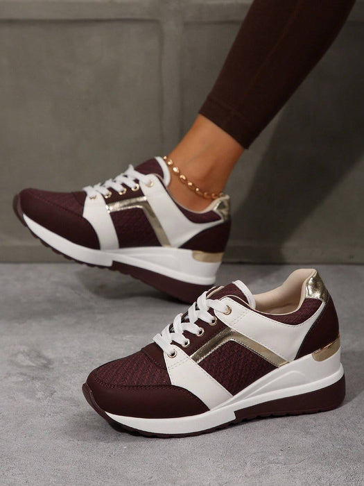 Shein Zapatos deportivos ligeros y cómodos de uso casual y sencillo en color rojo para otoño/invierno - Quierox - Tienda Online