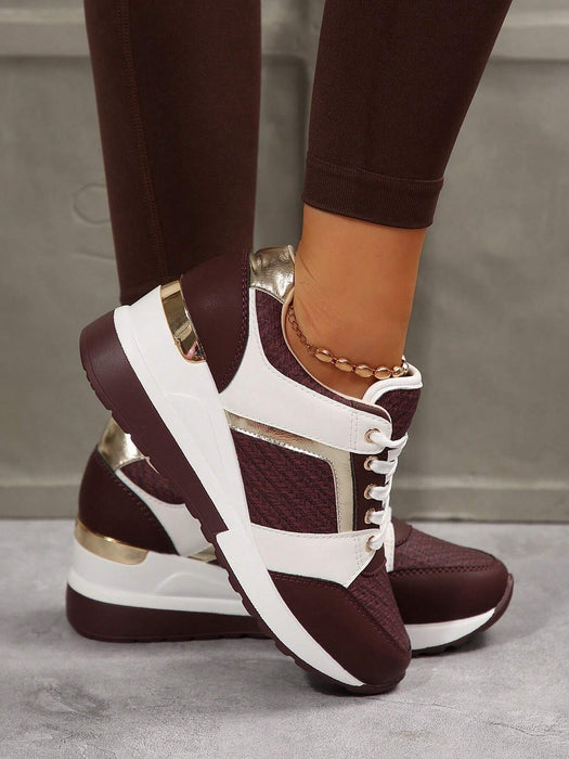 Shein Zapatos deportivos ligeros y cómodos de uso casual y sencillo en color rojo para otoño/invierno - Quierox - Tienda Online