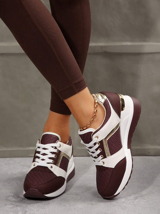 Shein Zapatos deportivos ligeros y cómodos de uso casual y sencillo en color rojo para otoño/invierno - Quierox - Tienda Online