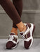 Shein Zapatos deportivos ligeros y cómodos de uso casual y sencillo en color rojo para otoño/invierno - Quierox - Tienda Online