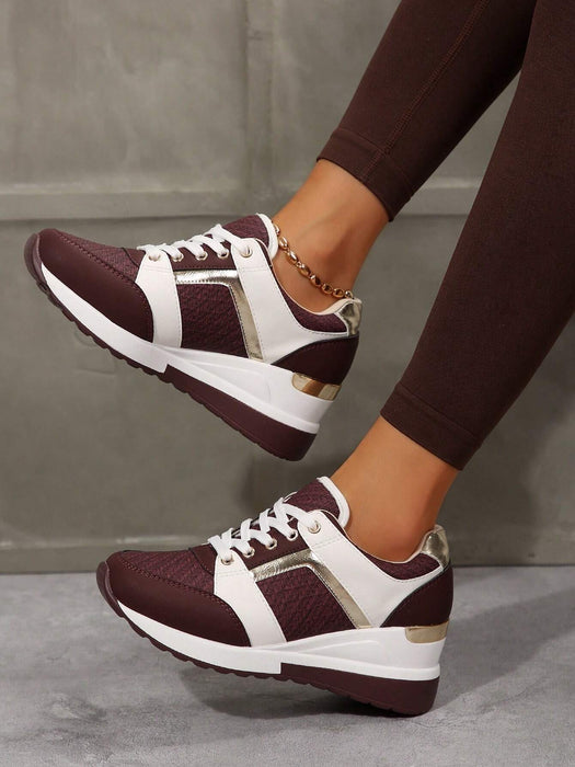 Shein Zapatos deportivos ligeros y cómodos de uso casual y sencillo en color rojo para otoño/invierno - Quierox - Tienda Online