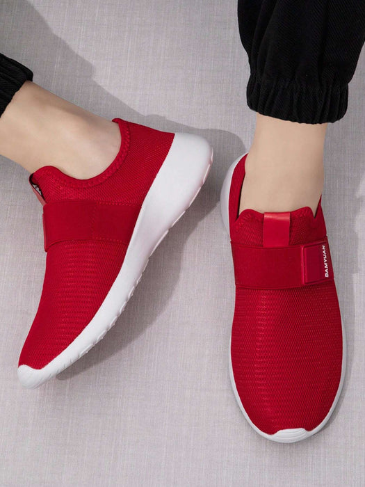 SHEIN Zapatos informales de slip - on rojos para hombres, zapatos de trabajo ligeros - Quierox - Tienda Online