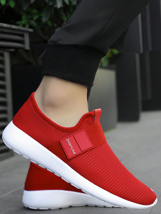 SHEIN Zapatos informales de slip - on rojos para hombres, zapatos de trabajo ligeros - Quierox - Tienda Online