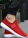 SHEIN Zapatos informales de slip - on rojos para hombres, zapatos de trabajo ligeros - Quierox - Tienda Online