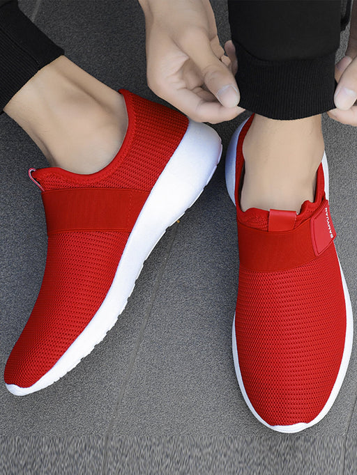 SHEIN Zapatos informales de slip - on rojos para hombres, zapatos de trabajo ligeros - Quierox - Tienda Online