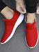SHEIN Zapatos informales de slip - on rojos para hombres, zapatos de trabajo ligeros - Quierox - Tienda Online