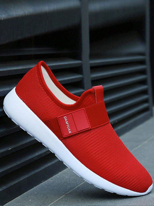 SHEIN Zapatos informales de slip - on rojos para hombres, zapatos de trabajo ligeros - Quierox - Tienda Online