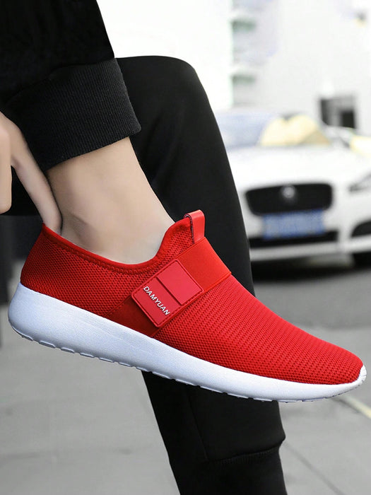 SHEIN Zapatos informales de slip - on rojos para hombres, zapatos de trabajo ligeros - Quierox - Tienda Online