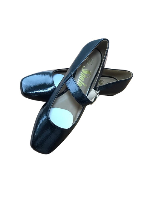 Shein zapatos planos negros con tiras, casuales con punta cuadrada - Quierox - Tienda Online