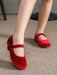 SHEIN Zapatos planos rojos para niñas, zapatos de otoño para niñas - Quierox - Tienda Online