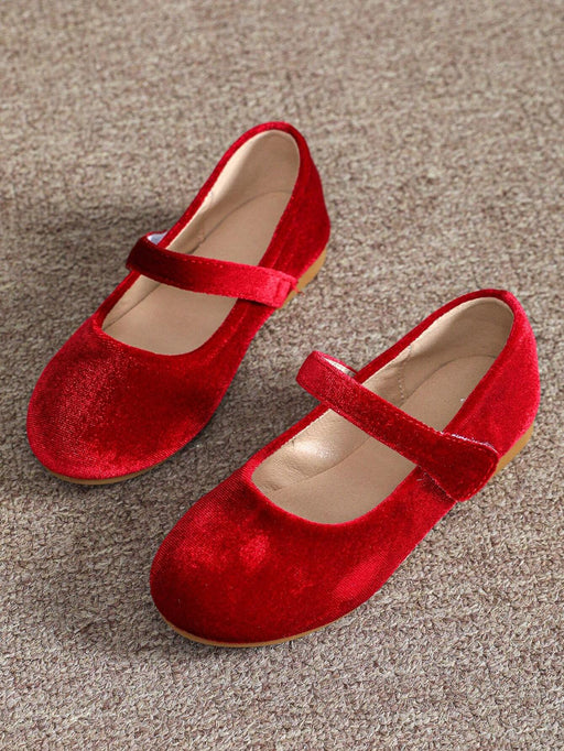 SHEIN Zapatos planos rojos para niñas, zapatos de otoño para niñas - Quierox - Tienda Online