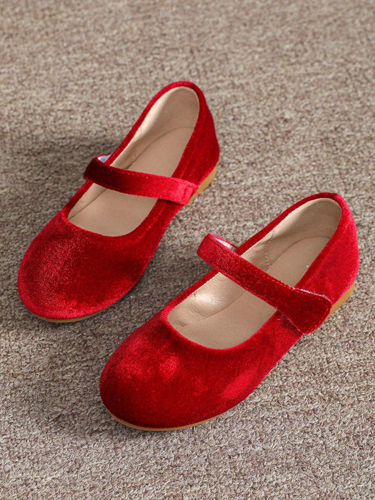 SHEIN Zapatos planos rojos para niñas, zapatos de otoño para niñas - Quierox - Tienda Online
